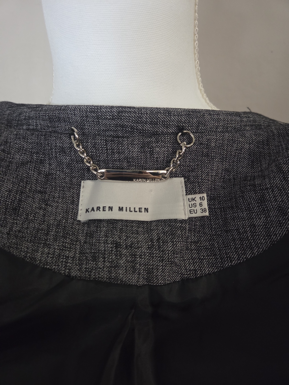Karen Millen Structured Wool Blend Blazer Jacket - Picture 8 of 9